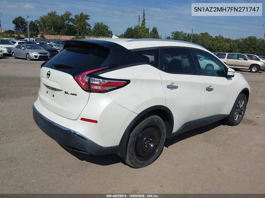 2015 NISSAN MURANO VIN 5N1AZ2MH7FN271747 — фото 4