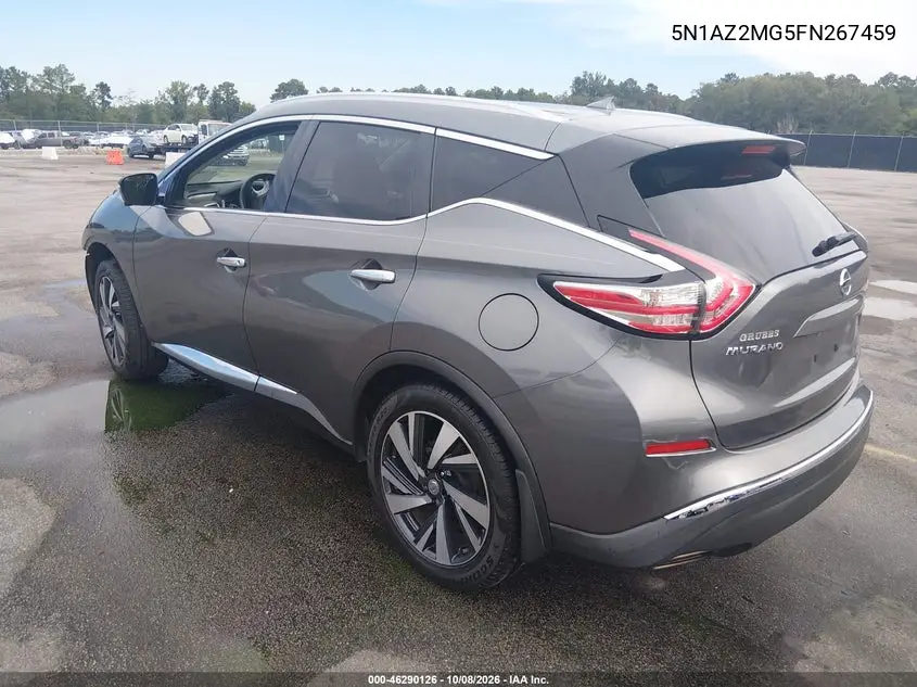 2015 NISSAN MURANO VIN 5N1AZ2MG5FN267459 — фото 3