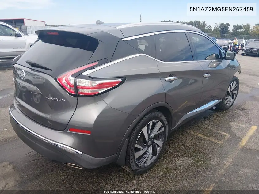 2015 NISSAN MURANO VIN 5N1AZ2MG5FN267459 — фото 4