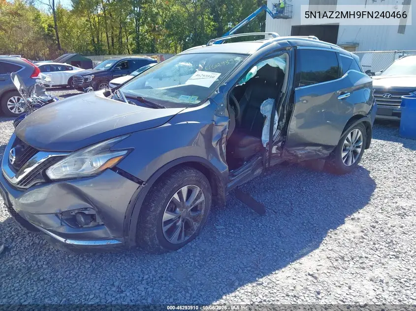 2015 NISSAN MURANO VIN 5N1AZ2MH9FN240466 — фото 2