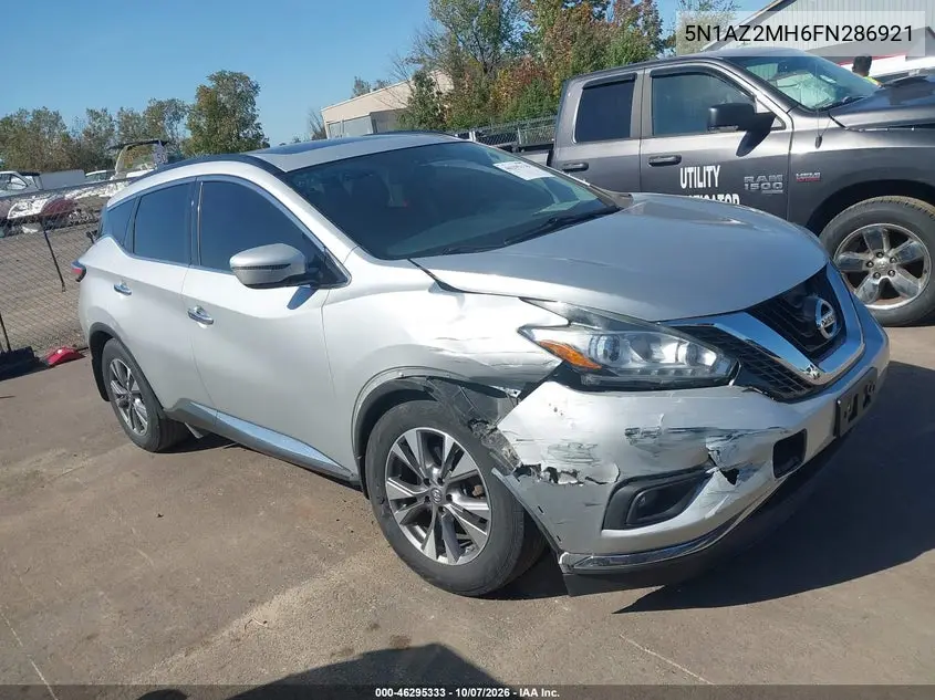 NISSAN MURANO 2015, VIN 5N1AZ2MH6FN286921