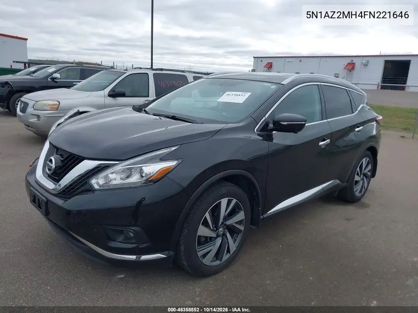 2015 NISSAN MURANO VIN 5N1AZ2MH4FN221646 — фото 2