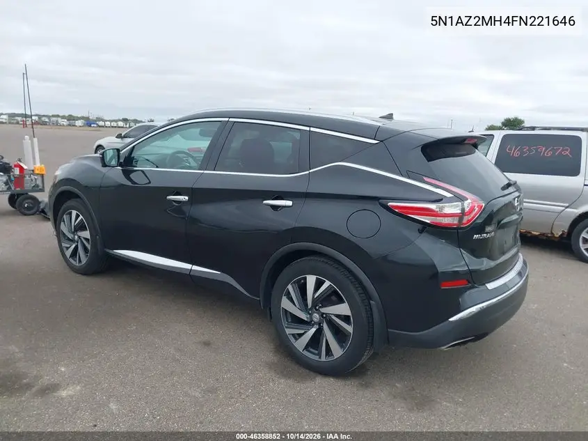 2015 NISSAN MURANO VIN 5N1AZ2MH4FN221646 — фото 3