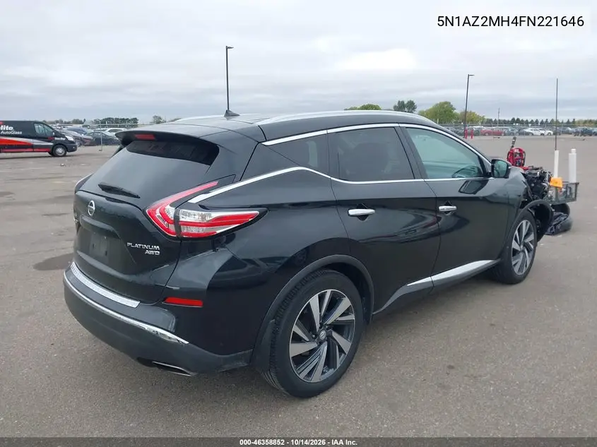 2015 NISSAN MURANO VIN 5N1AZ2MH4FN221646 — фото 4