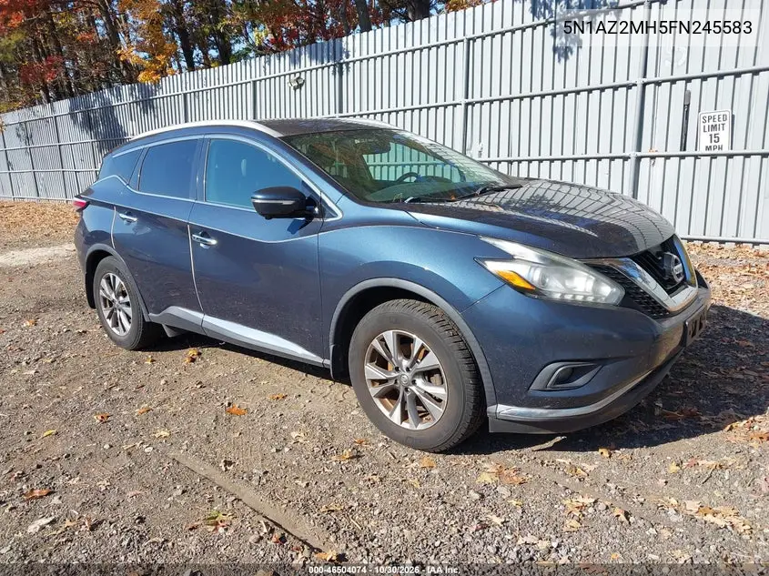 NISSAN MURANO 2015, VIN 5N1AZ2MH5FN245583