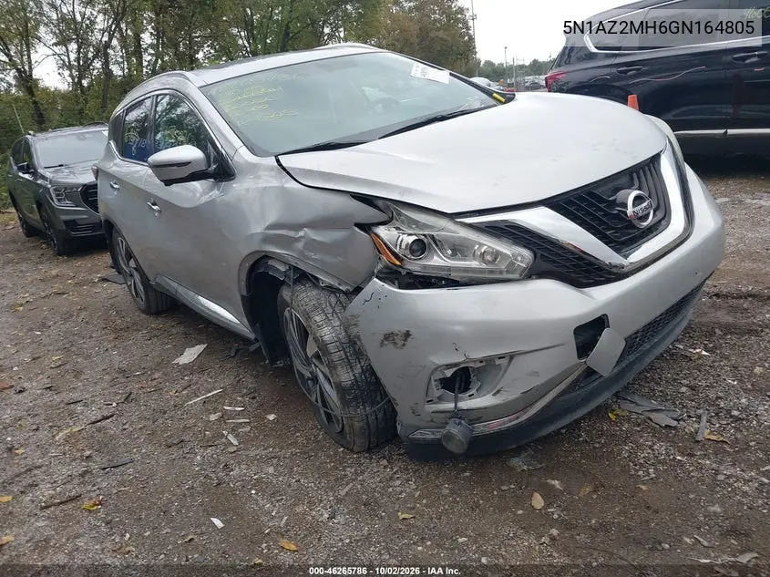 NISSAN MURANO 2016, VIN 5N1AZ2MH6GN164805