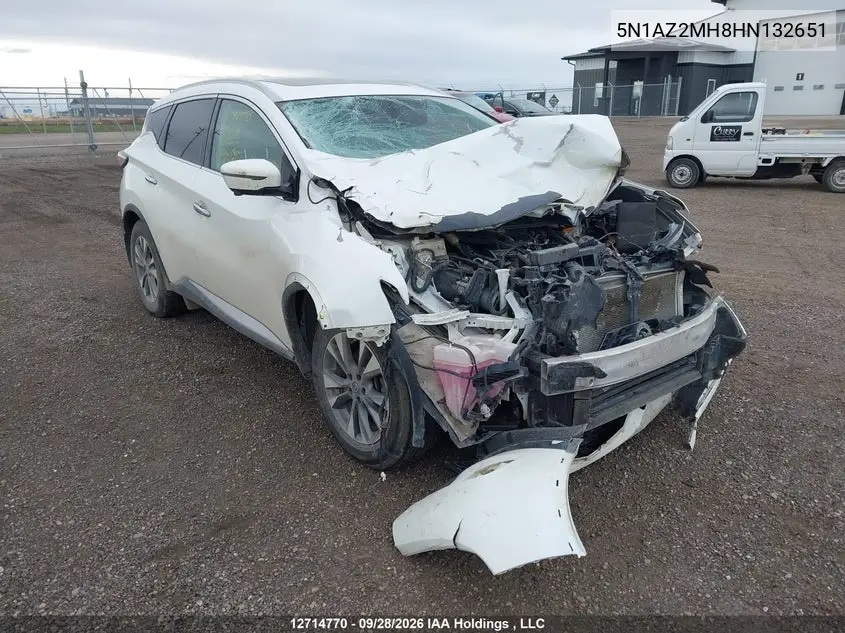 NISSAN MURANO 2017, VIN 5N1AZ2MH8HN132651