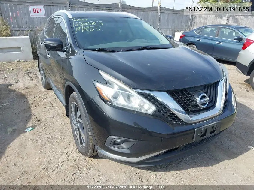 NISSAN MURANO 2017, VIN 5N1AZ2MH0HN191855
