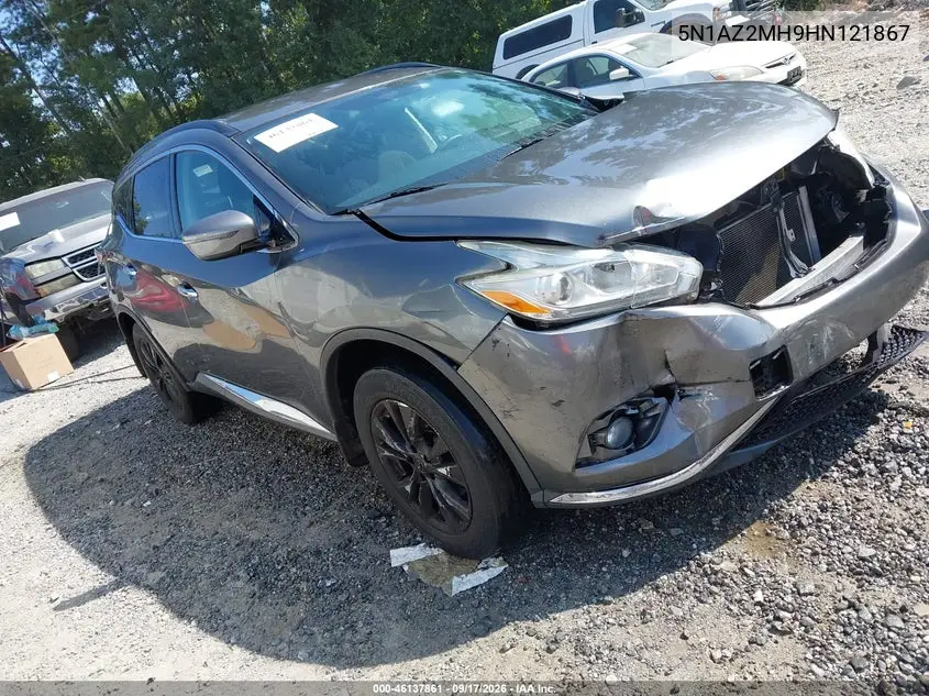 NISSAN MURANO 2017, VIN 5N1AZ2MH9HN121867