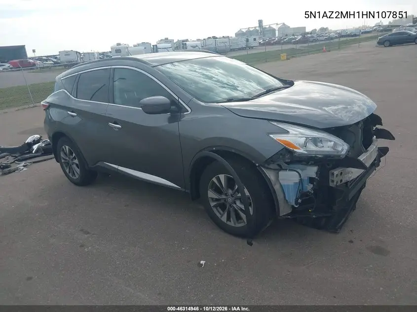 NISSAN MURANO 2017, VIN 5N1AZ2MH1HN107851