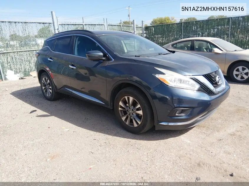 NISSAN MURANO 2017, VIN 5N1AZ2MHXHN157616
