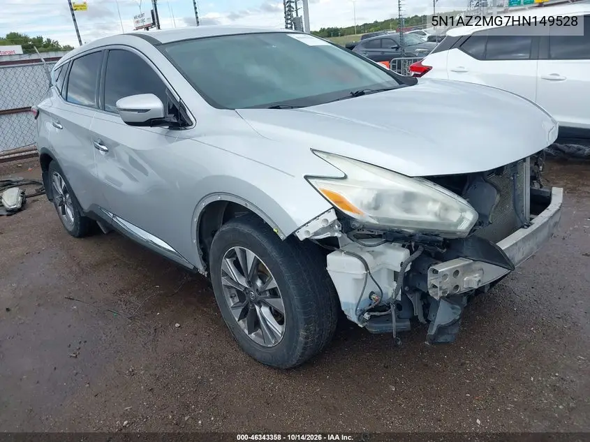 NISSAN MURANO 2017, VIN 5N1AZ2MG7HN149528
