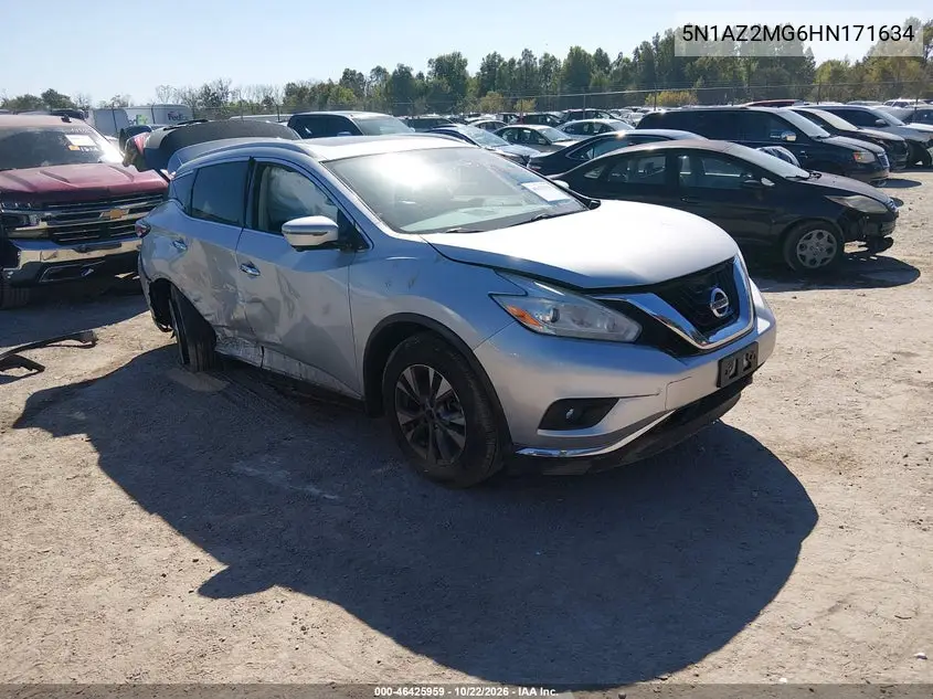 NISSAN MURANO 2017, VIN 5N1AZ2MG6HN171634