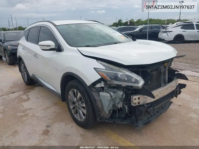 NISSAN MURANO 2018, VIN 5N1AZ2MG2JN197637