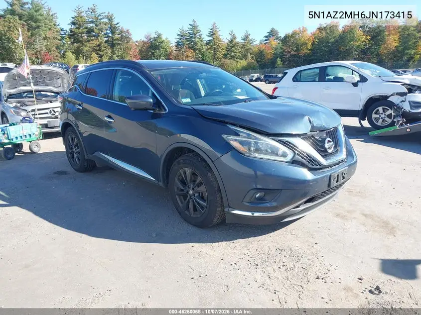 NISSAN MURANO 2018, VIN 5N1AZ2MH6JN173415
