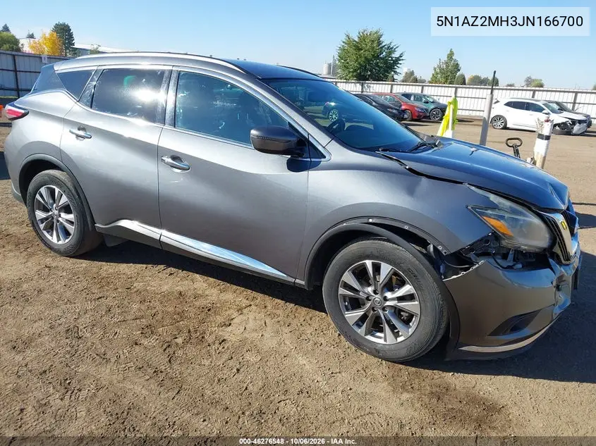 NISSAN MURANO 2018, VIN 5N1AZ2MH3JN166700