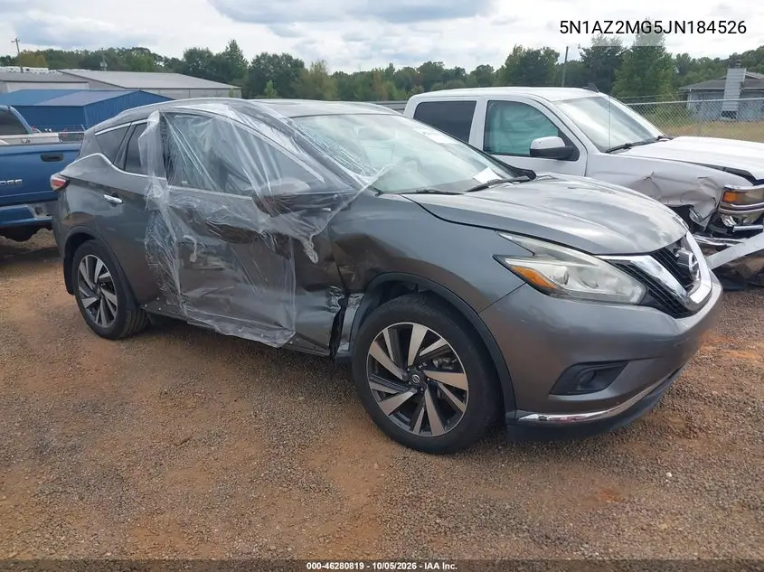 NISSAN MURANO 2018, VIN 5N1AZ2MG5JN184526