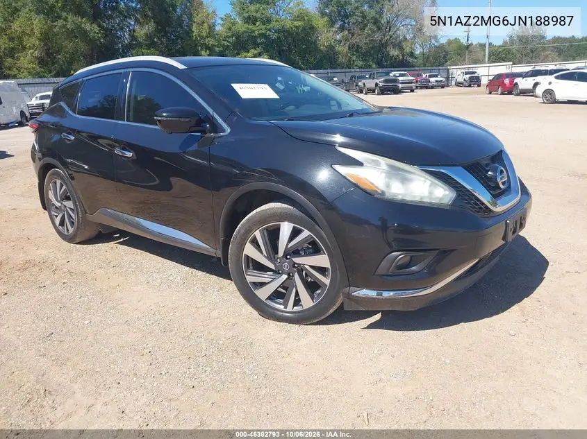 NISSAN MURANO 2018, VIN 5N1AZ2MG6JN188987