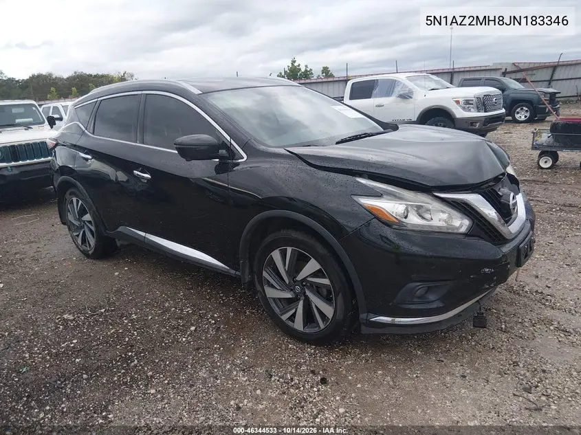 NISSAN MURANO 2018, VIN 5N1AZ2MH8JN183346