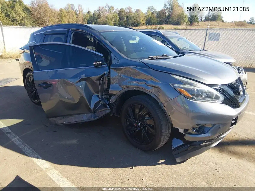 NISSAN MURANO 2018, VIN 5N1AZ2MG5JN121085