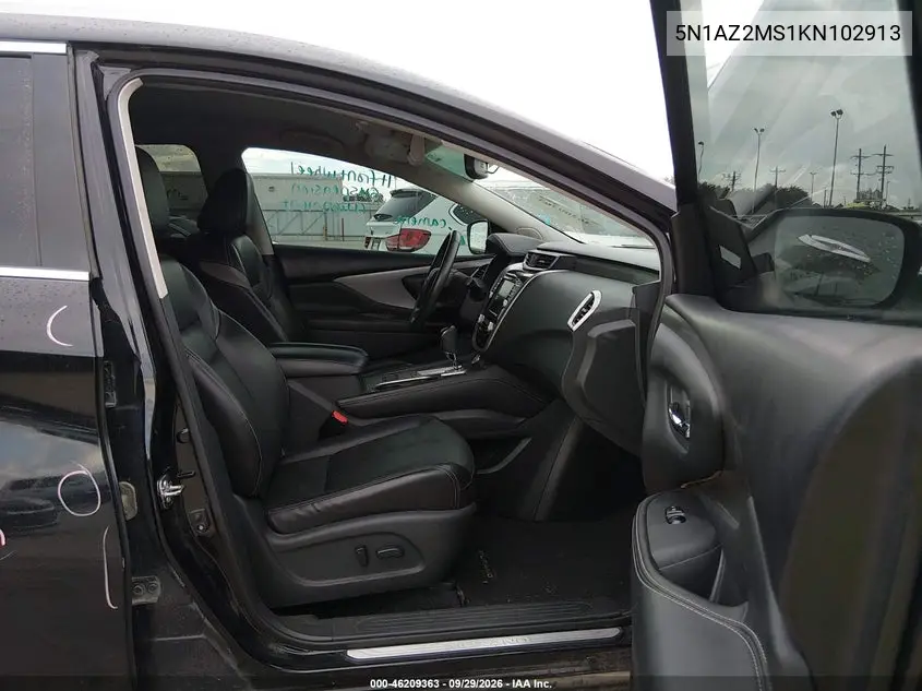 2019 NISSAN MURANO VIN 5N1AZ2MS1KN102913 — фото 5