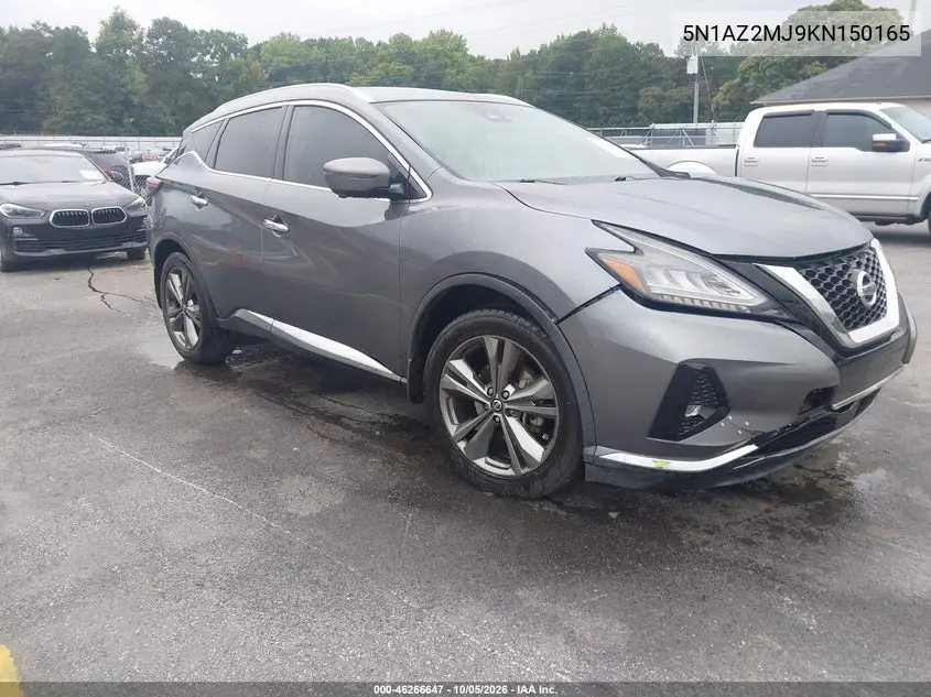 NISSAN MURANO 2019, VIN 5N1AZ2MJ9KN150165