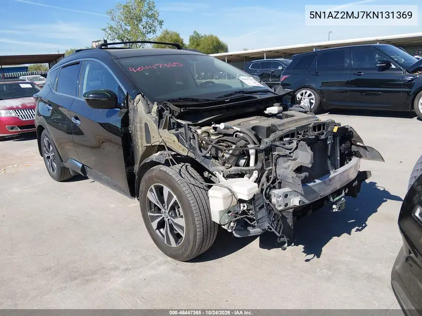NISSAN MURANO 2019, VIN 5N1AZ2MJ7KN131369