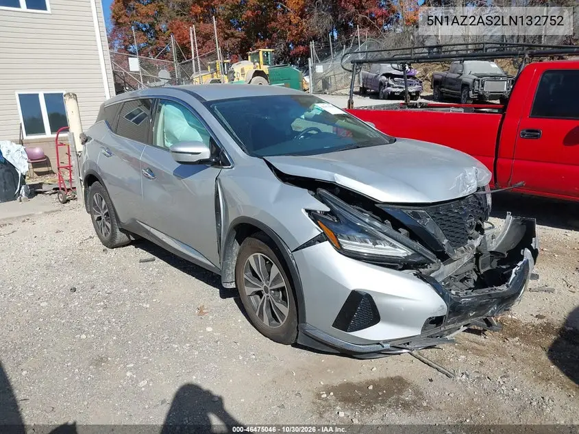NISSAN MURANO 2020, VIN 5N1AZ2AS2LN132752