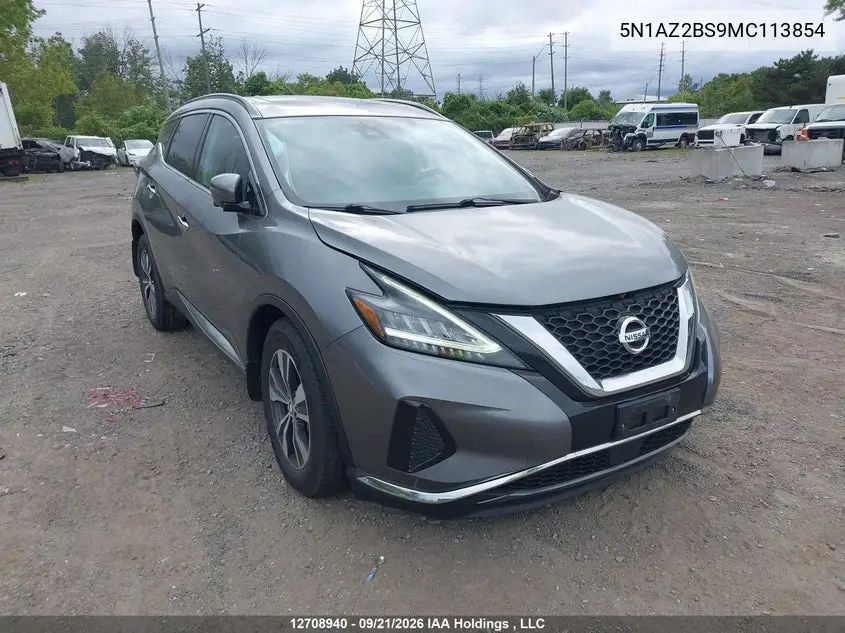 NISSAN MURANO 2021, VIN 5N1AZ2BS9MC113854