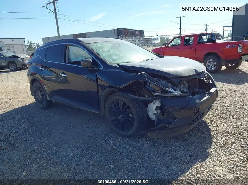NISSAN MURANO 2021, VIN 5N1AZ2CS0MC140861