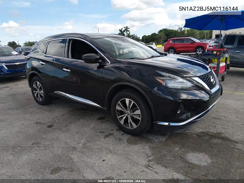 NISSAN MURANO 2021, VIN 5N1AZ2BJ5MC116144
