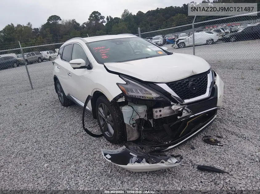 NISSAN MURANO 2021, VIN 5N1AZ2DJ9MC121487