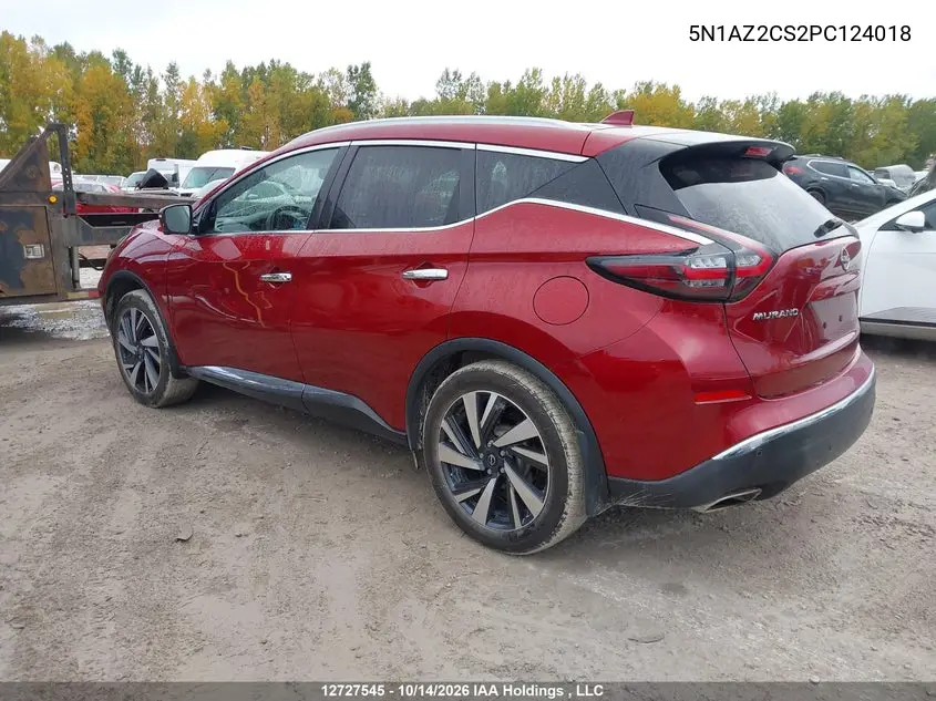 2023 NISSAN MURANO VIN 5N1AZ2CS2PC124018 — фото 3