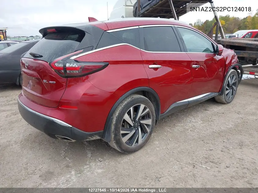 2023 NISSAN MURANO VIN 5N1AZ2CS2PC124018 — фото 4