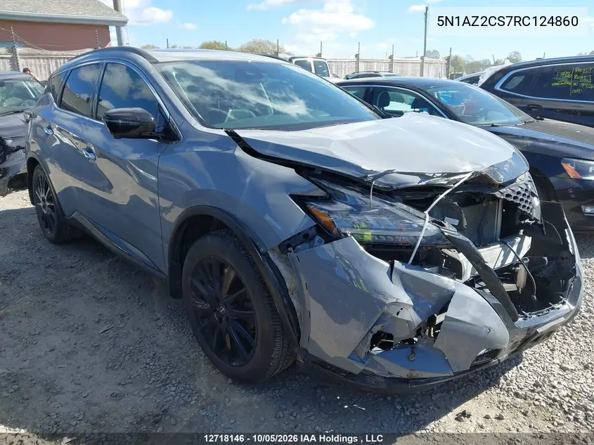 NISSAN MURANO 2024, VIN 5N1AZ2CS7RC124860