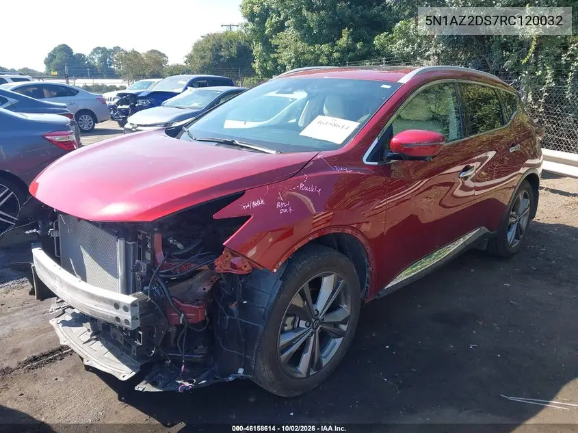 2024 NISSAN MURANO VIN 5N1AZ2DS7RC120032 — фото 2