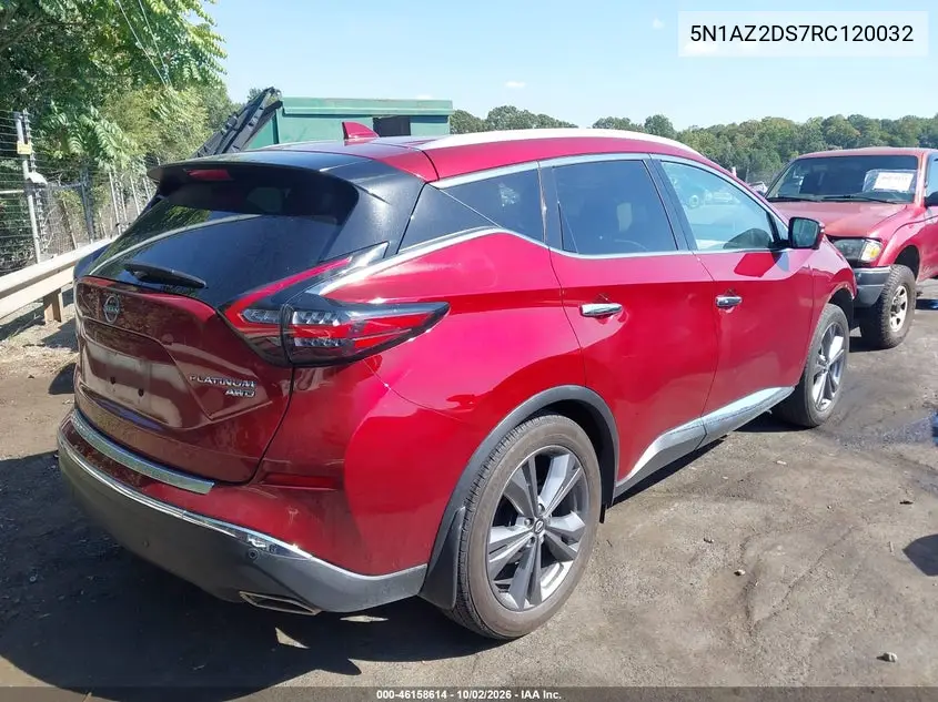 2024 NISSAN MURANO VIN 5N1AZ2DS7RC120032 — фото 4