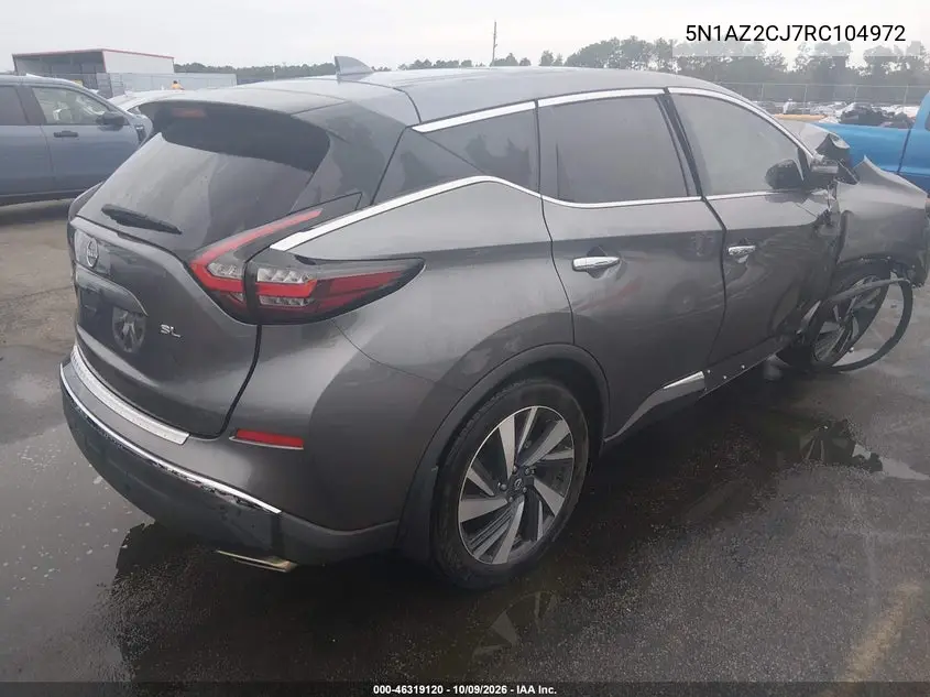 2024 NISSAN MURANO VIN 5N1AZ2CJ7RC104972 — фото 4