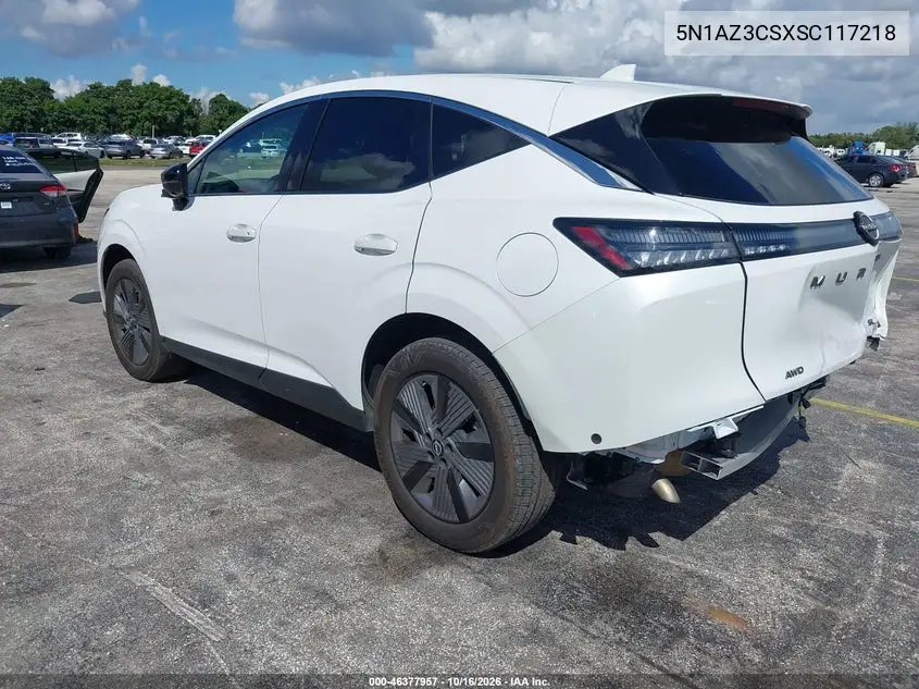 2025 NISSAN MURANO VIN 5N1AZ3CSXSC117218 — фото 3