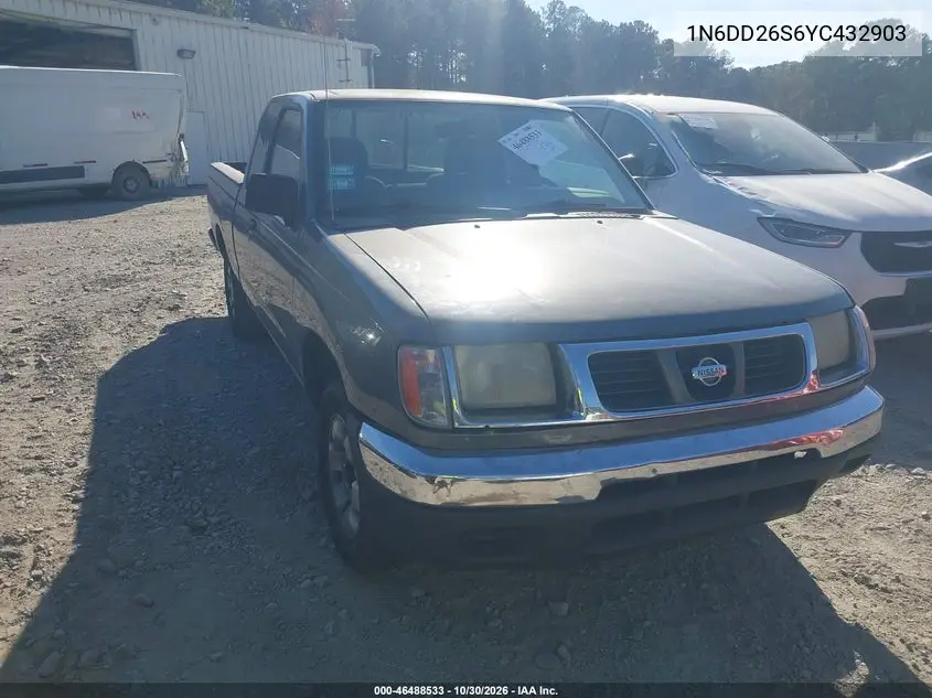 NISSAN NAVARA (FRONTIER) 2000, VIN 1N6DD26S6YC432903