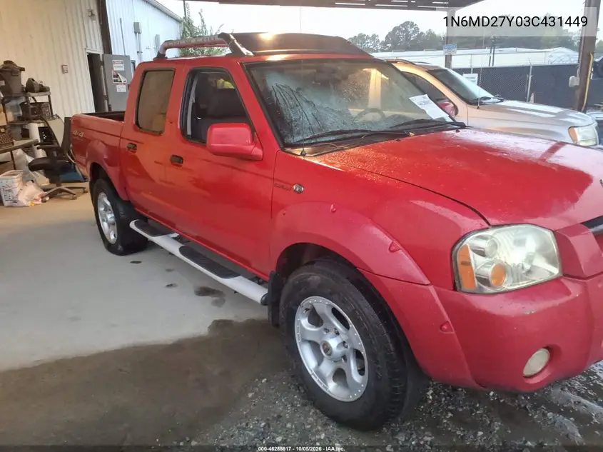 NISSAN NAVARA (FRONTIER) 2003, VIN 1N6MD27Y03C431449