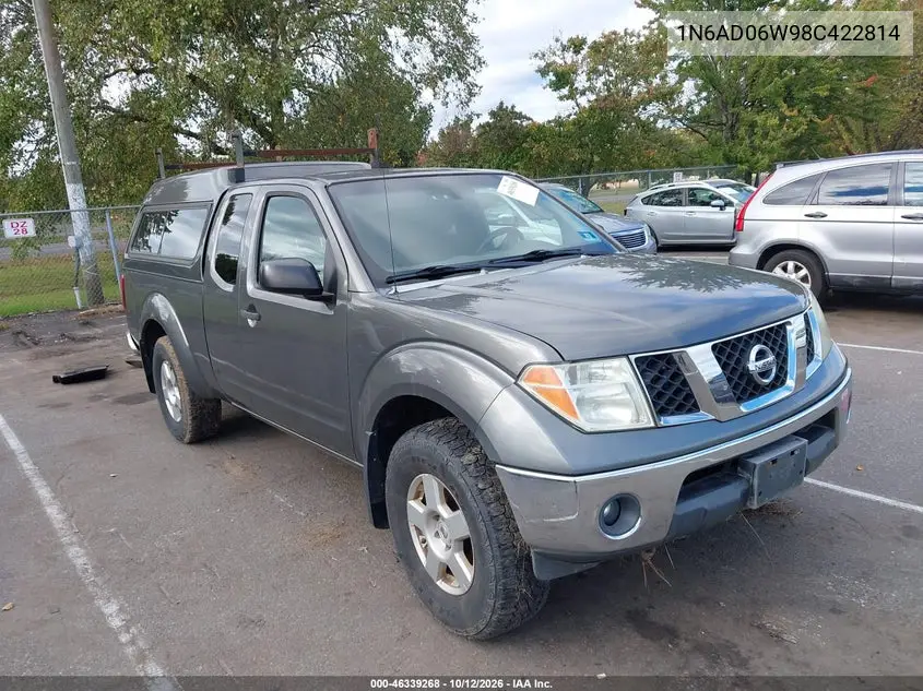 NISSAN NAVARA (FRONTIER) 2008, VIN 1N6AD06W98C422814