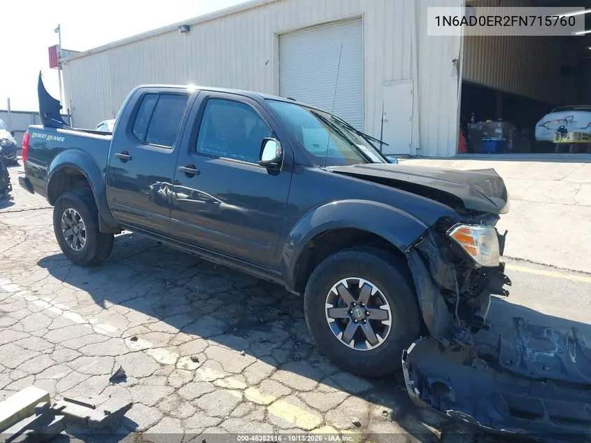 NISSAN NAVARA (FRONTIER) 2015, VIN 1N6AD0ER2FN715760