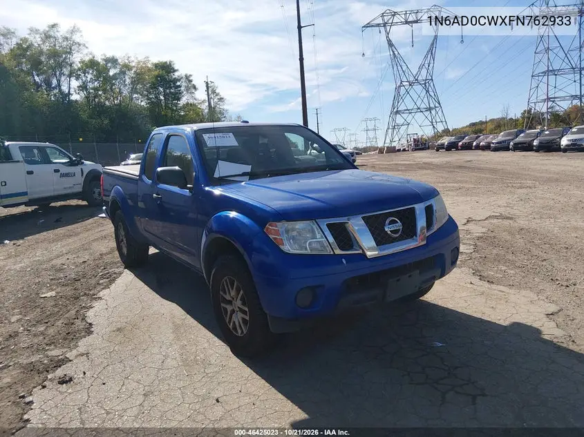 NISSAN NAVARA (FRONTIER) 2015, VIN 1N6AD0CWXFN762933