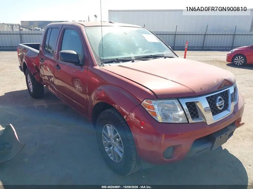 NISSAN NAVARA (FRONTIER) 2016, VIN 1N6AD0FR7GN900810
