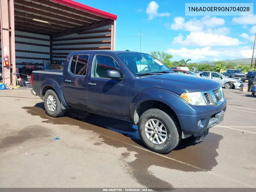 NISSAN NAVARA (FRONTIER) 2016, VIN 1N6AD0ER9GN704028