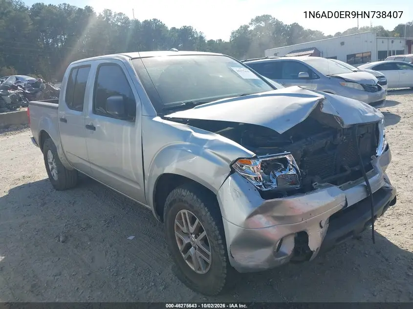 NISSAN NAVARA (FRONTIER) 2017, VIN 1N6AD0ER9HN738407