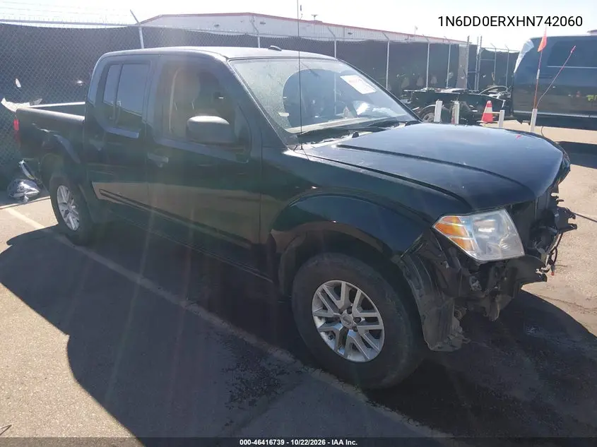 NISSAN NAVARA (FRONTIER) 2017, VIN 1N6DD0ERXHN742060