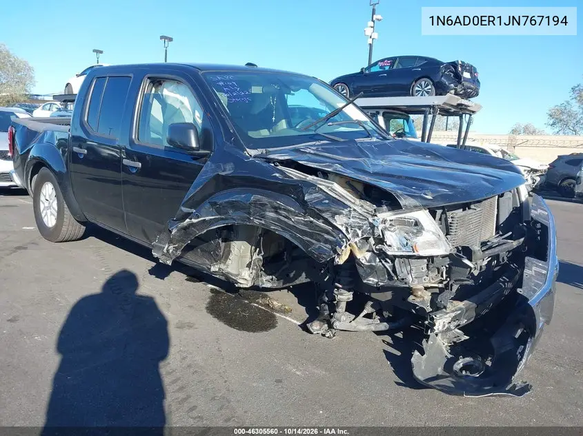 NISSAN NAVARA (FRONTIER) 2018, VIN 1N6AD0ER1JN767194