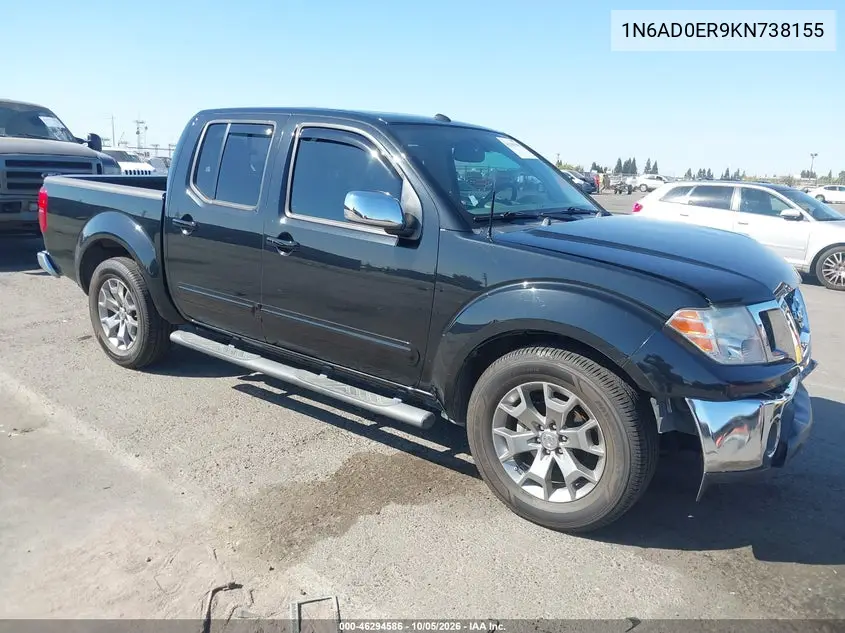 NISSAN NAVARA (FRONTIER) 2019, VIN 1N6AD0ER9KN738155